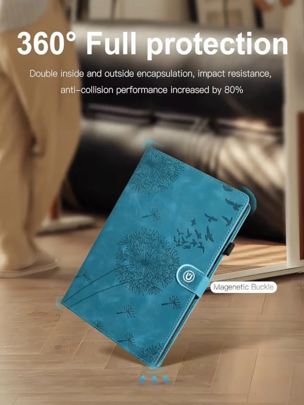 Blue Dandelion Tablet Case